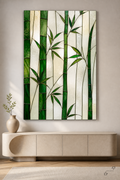 Zen Bambu Ormanı — vitray cam tablo