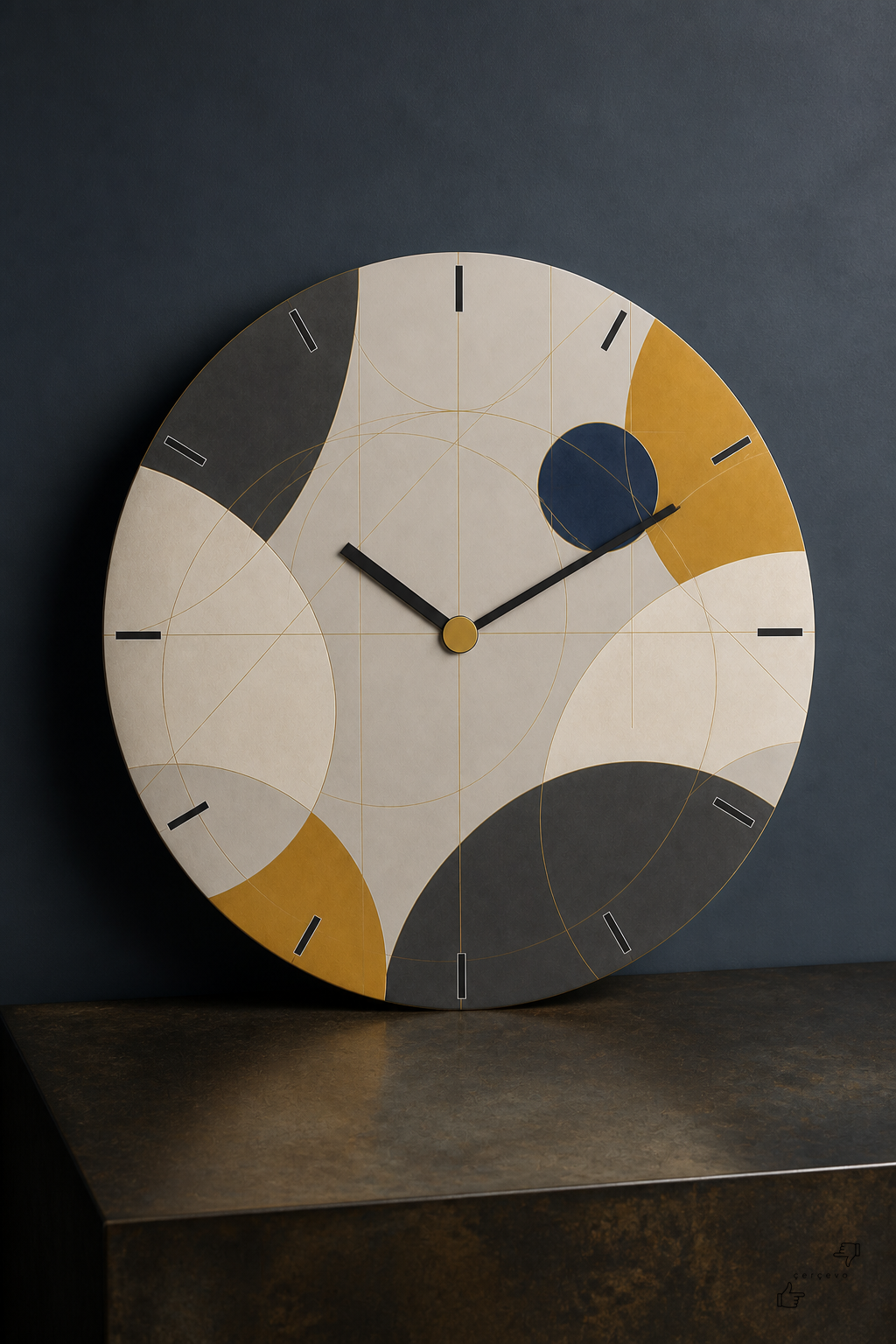 Geometrik Akış — cam duvar saati