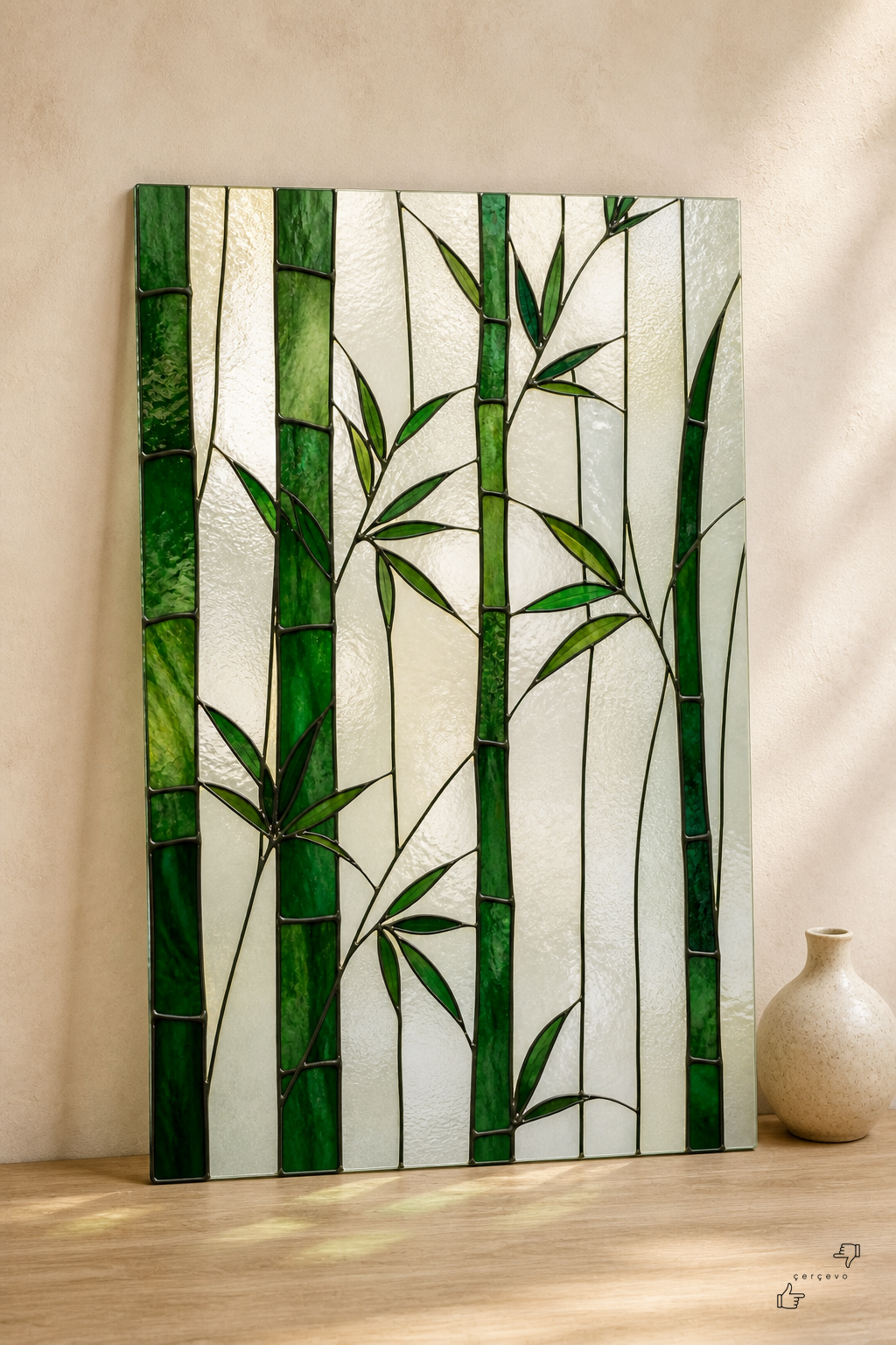Zen Bambu Ormanı — vitray cam tablo