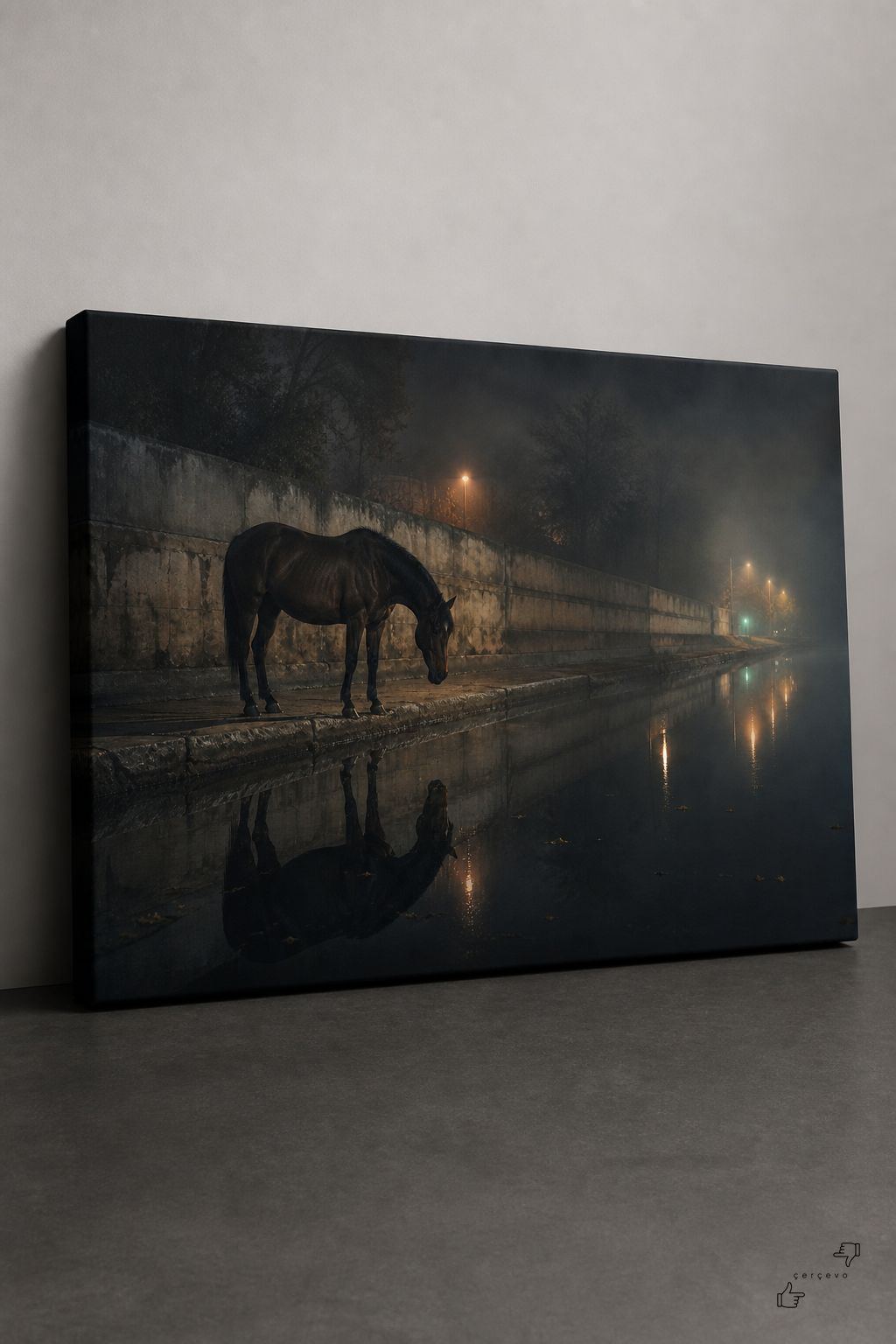 Suyun Yanındaki At — kanvas tablo