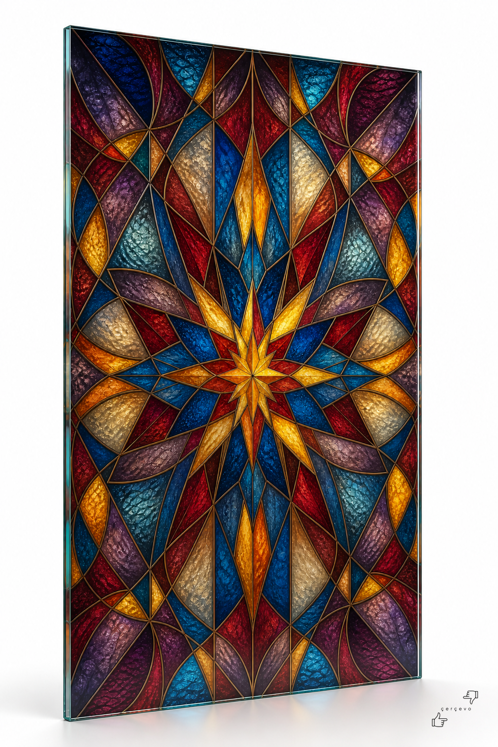Katedral Yıldızı — vitray cam tablo