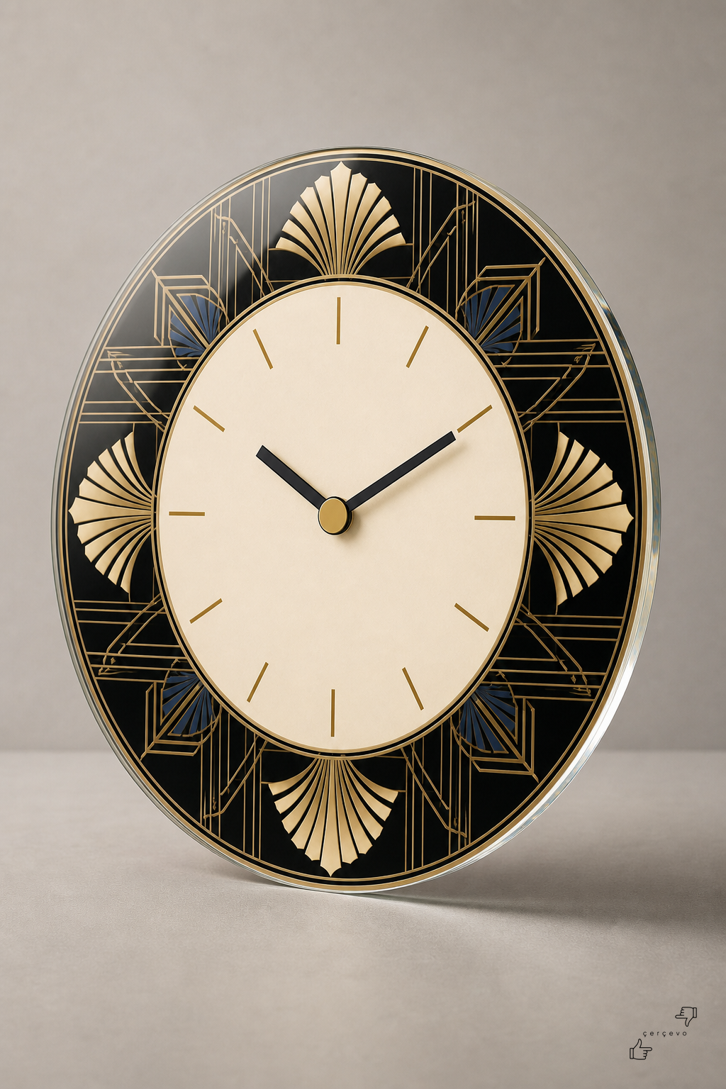 Art Deco Akşamı — cam duvar saati