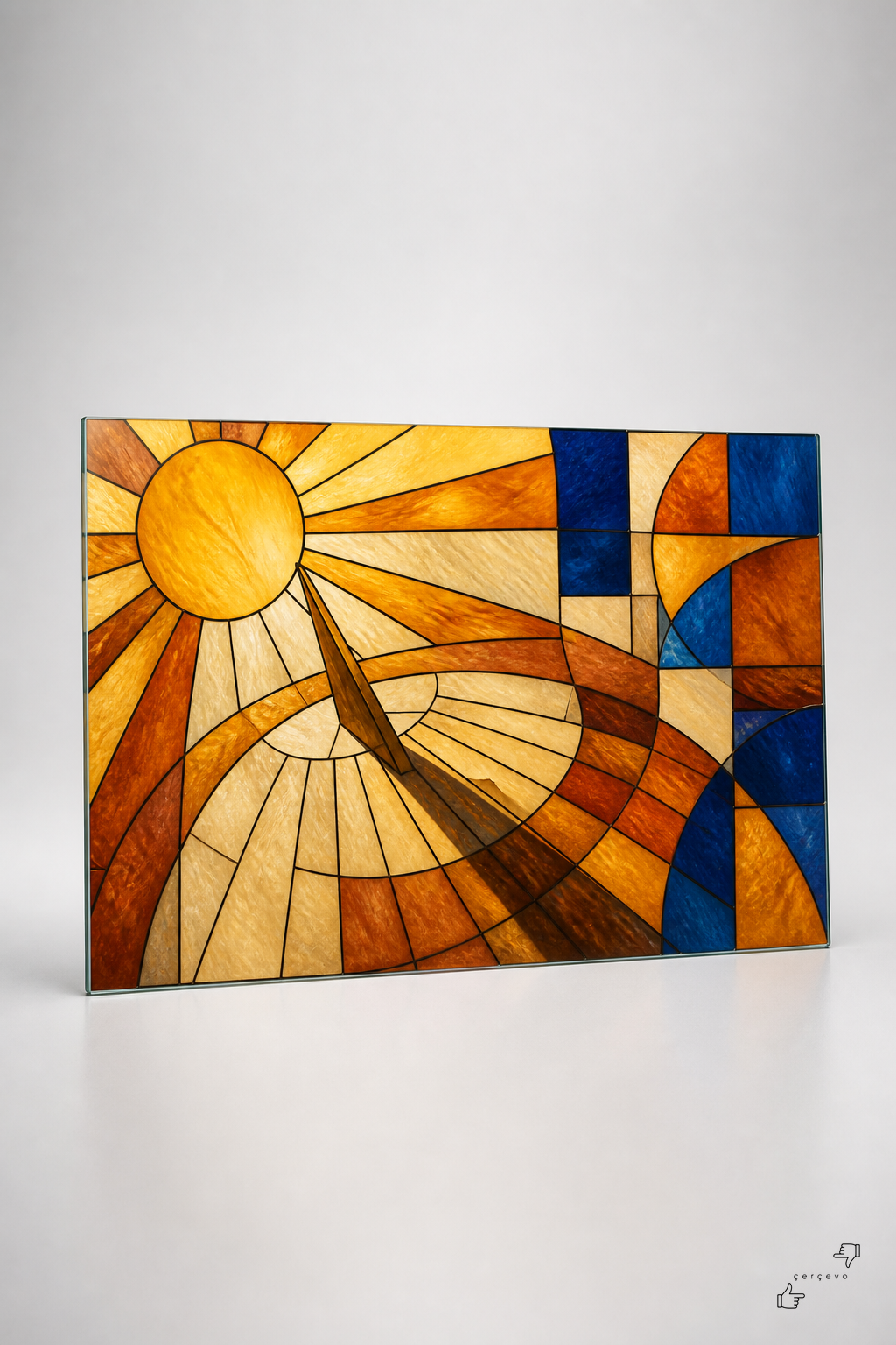 Güneş Saati — Cam Tablo — vitray cam tablo