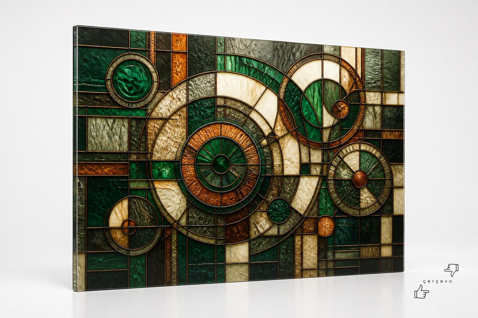 Çan Çiçekleri — vitray cam tablo