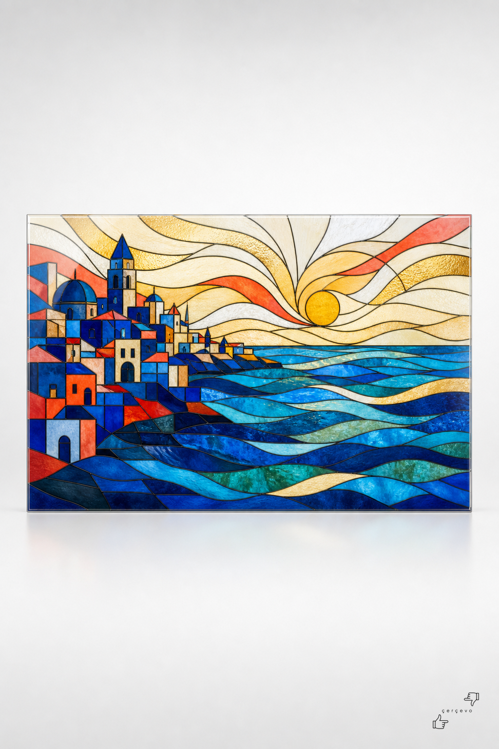 Şehirden Denize — Cam Tablo — vitray cam tablo