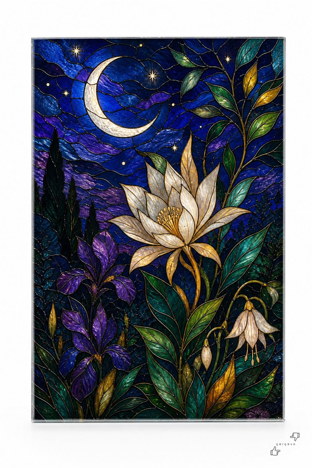 Gece Bahçesi — vitray cam tablo