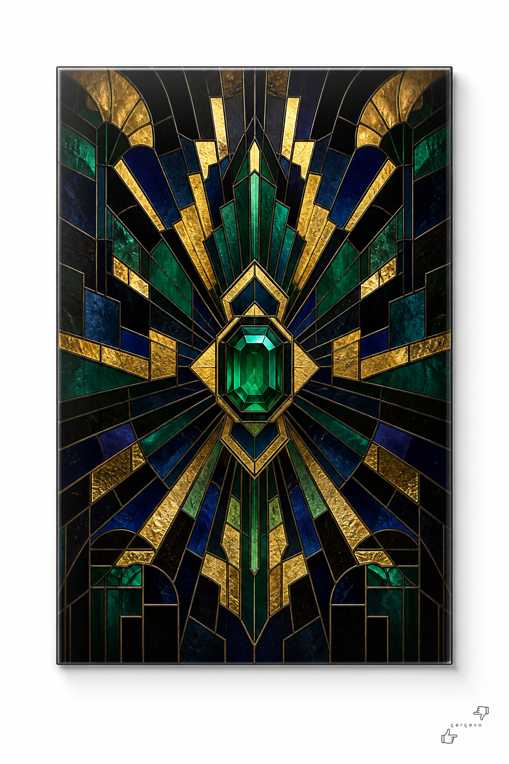 Art Deco Gece — vitray cam tablo