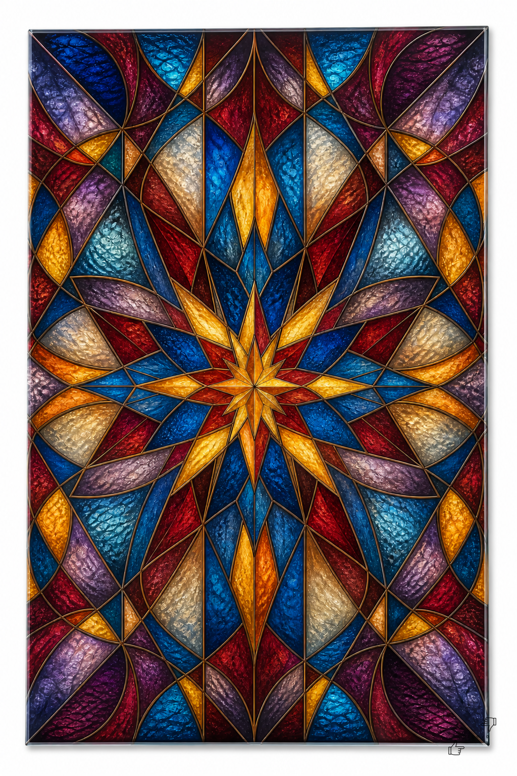 Katedral Yıldızı — vitray cam tablo