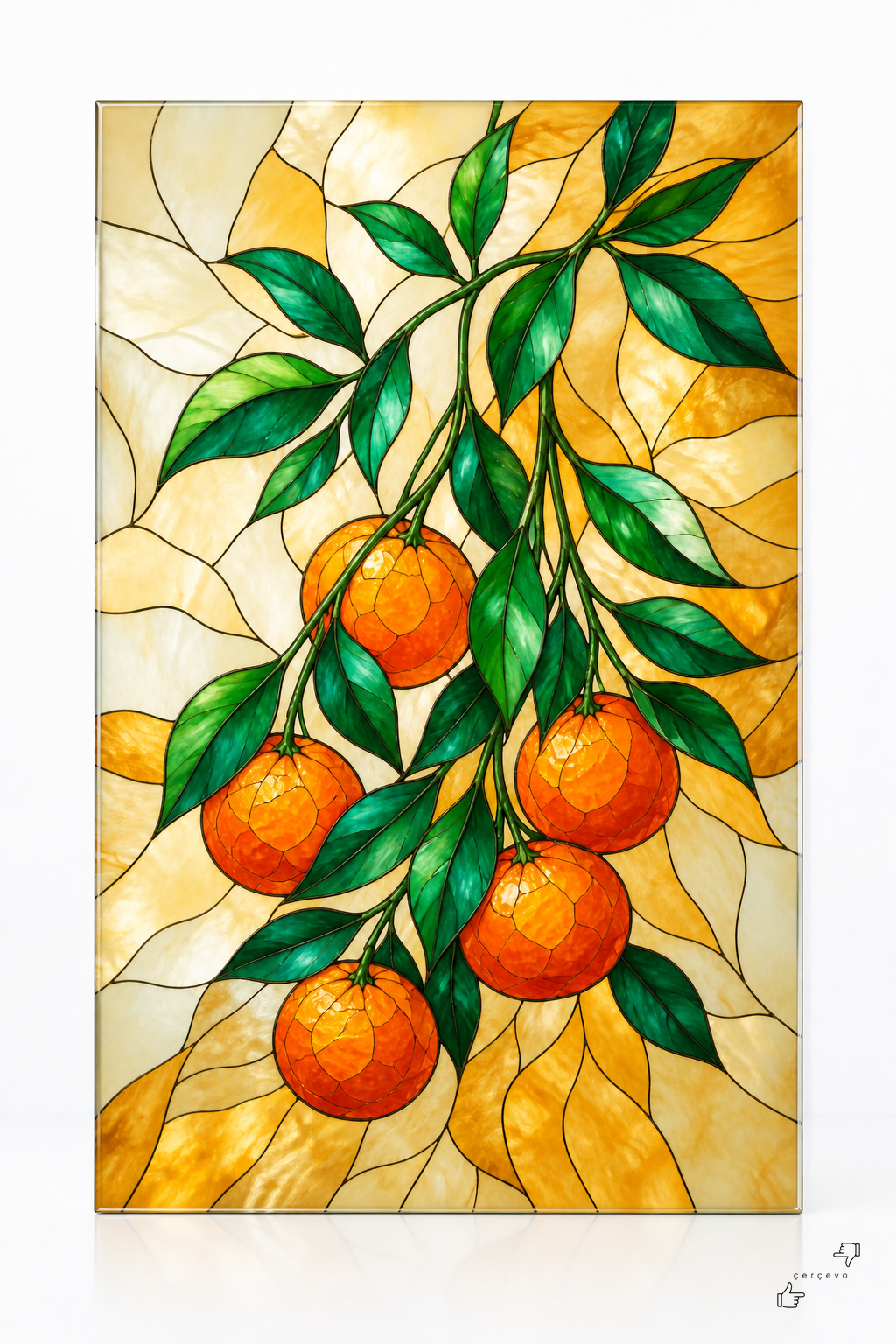 Mandalina Dalı — vitray cam tablo