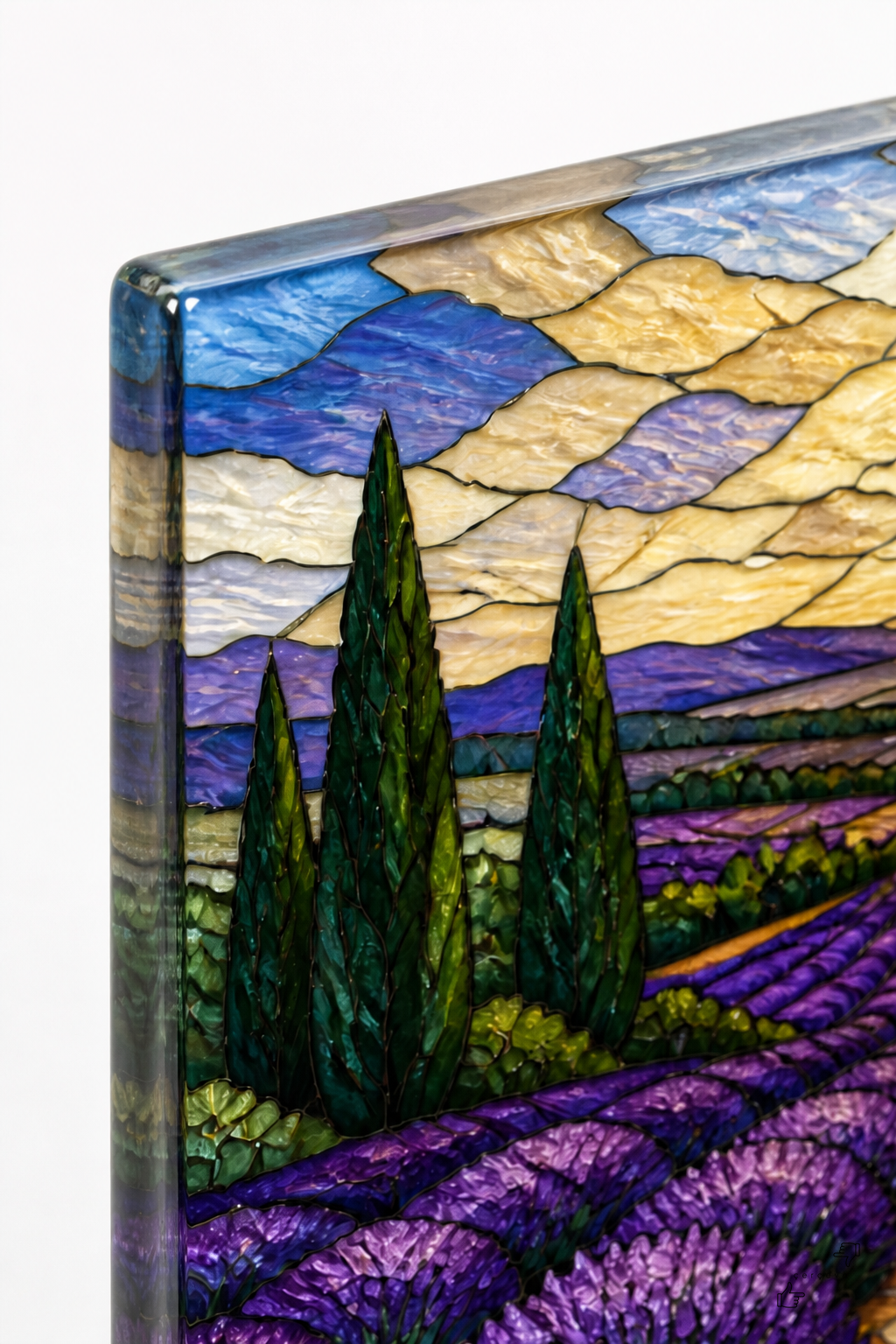 Lavanta Yolculuğu — vitray cam tablo