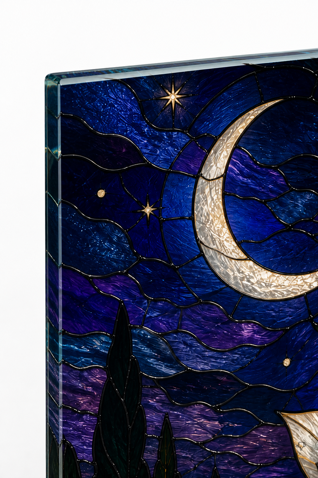 Gece Bahçesi — vitray cam tablo