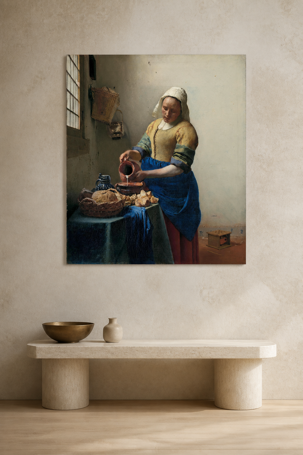 The Milkmaid — Vermeer Kanvas Tablo