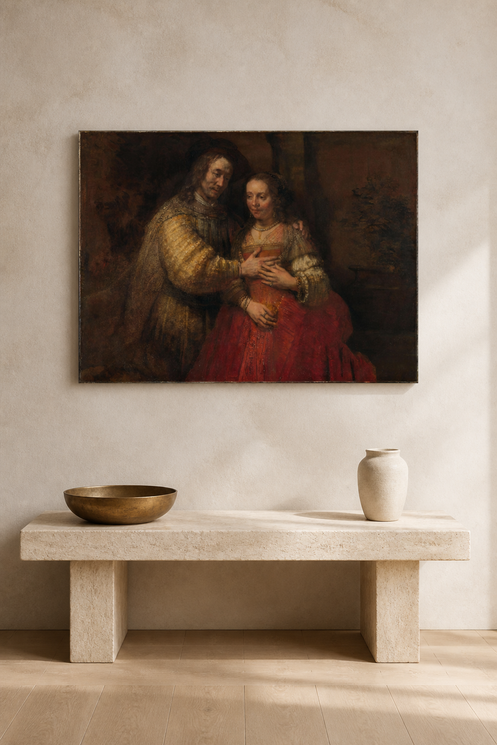 Isaac ve Rebecca (The Jewish Bride) — Rembrandt Kanvas Tablo