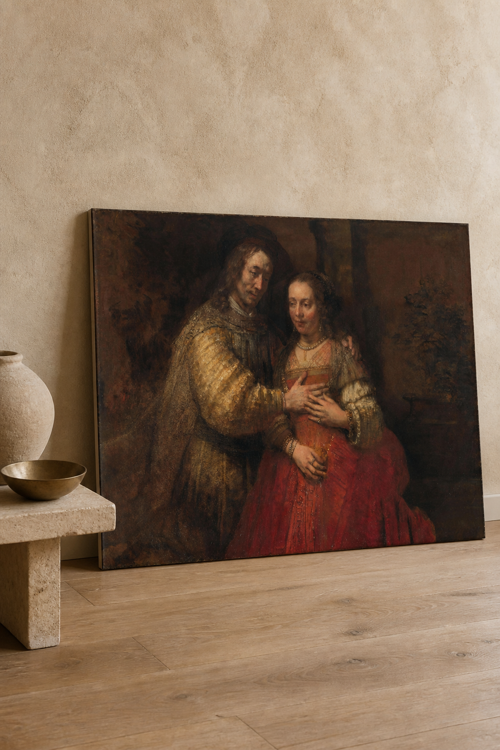 Isaac ve Rebecca (The Jewish Bride) — Rembrandt Kanvas Tablo
