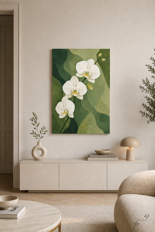 Beyaz Orkide Minimalist 1
