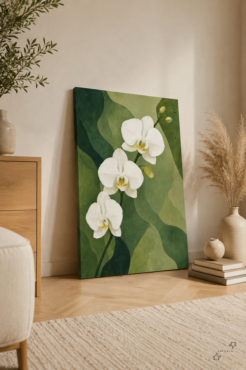 Beyaz Orkide Minimalist 2
