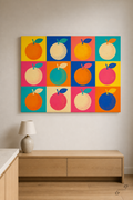 Pop Art Meyve Kompozisyonu Kanvas Tablo - 1