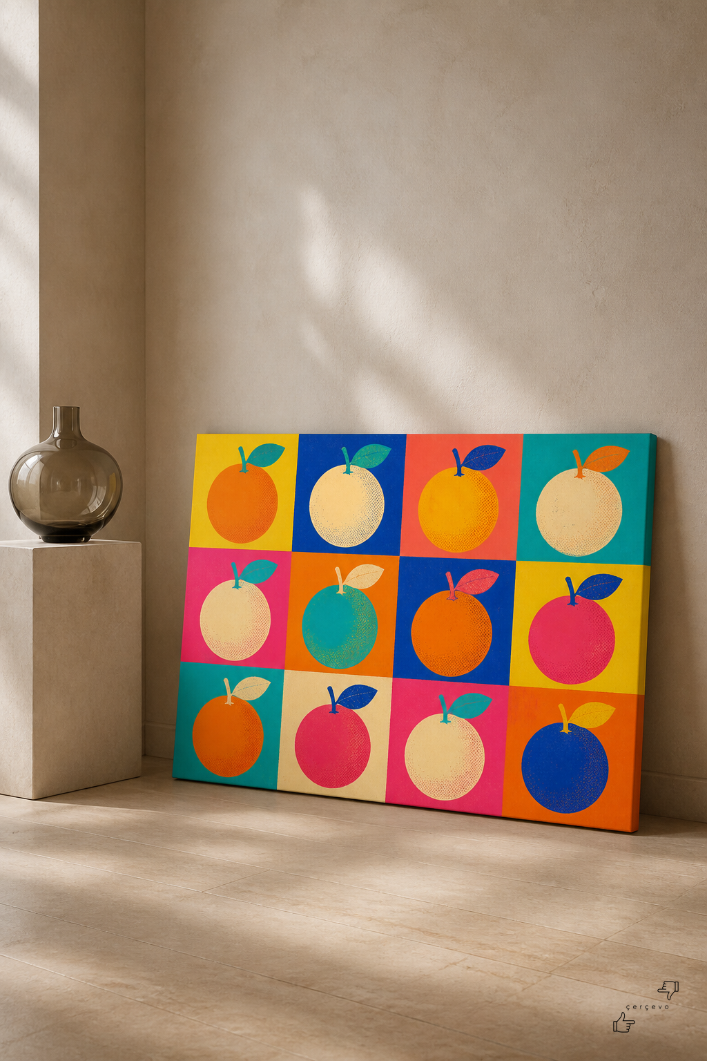 Pop Art Meyve Kompozisyonu Kanvas Tablo - 2