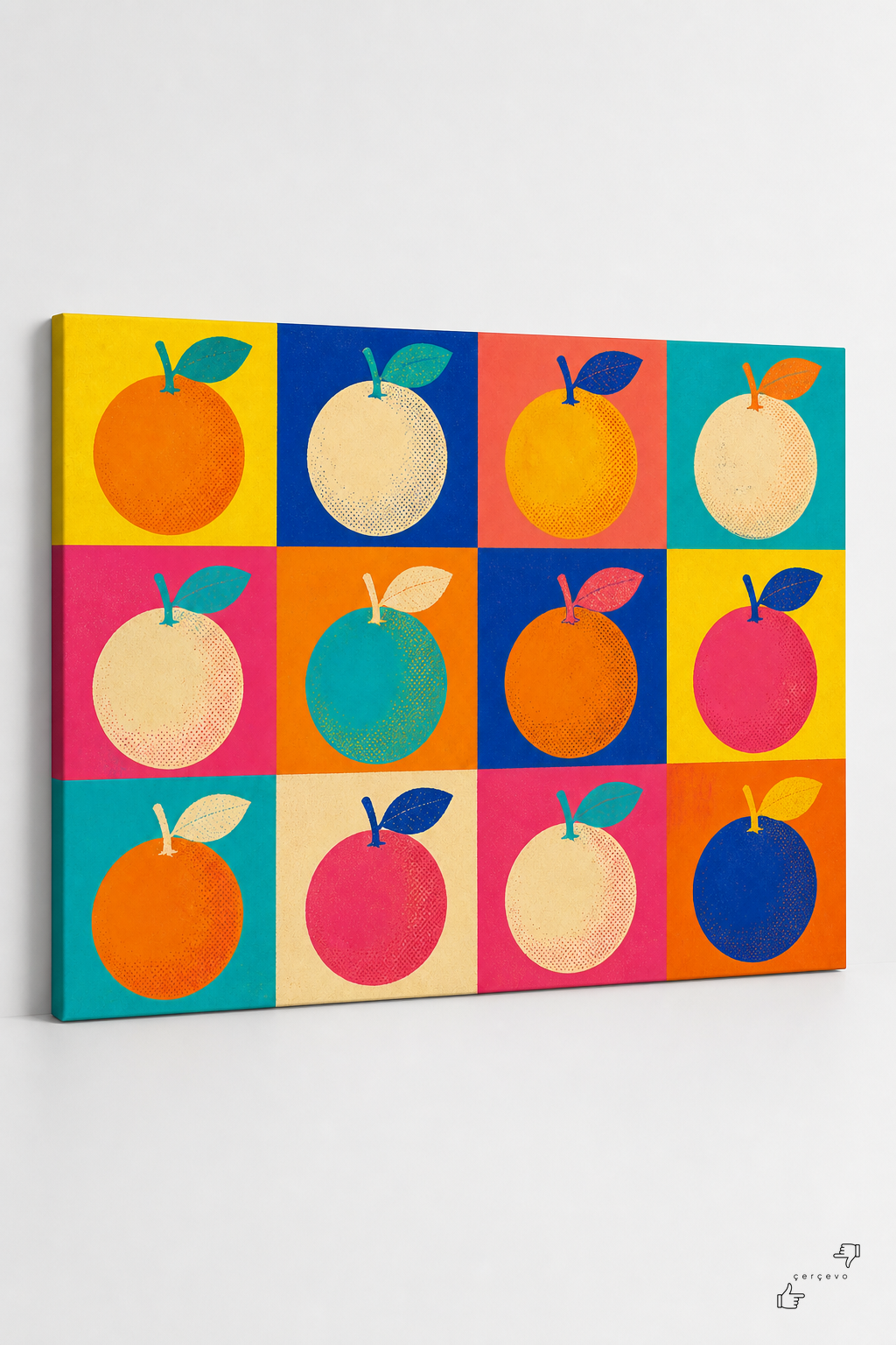 Pop Art Meyve Kompozisyonu Kanvas Tablo - 3