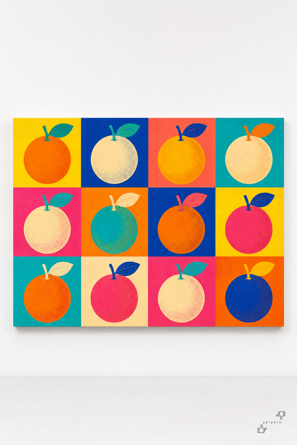 Pop Art Meyve Kompozisyonu Kanvas Tablo - 4
