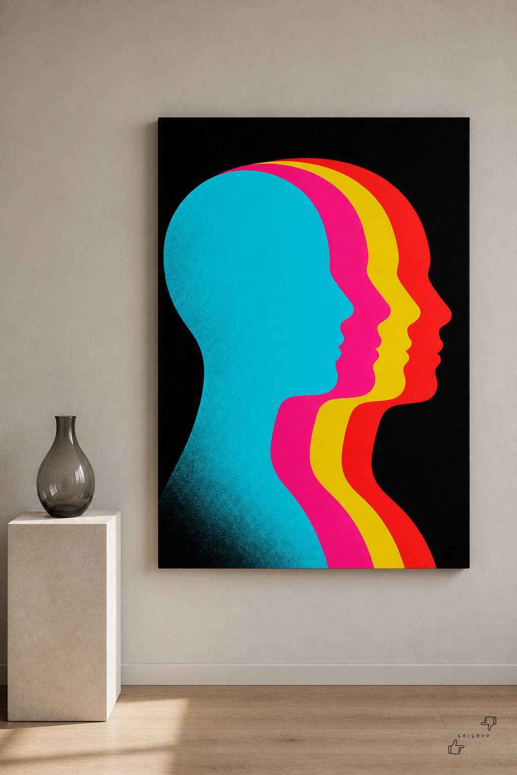 Pop Art Jenerik Silüet Portre - 1