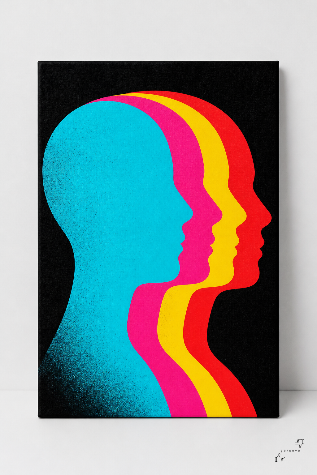 Pop Art Jenerik Silüet Portre - 4