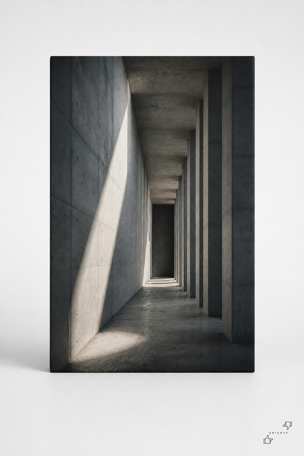 Brütalist Işık-Gölge Koridoru - 4