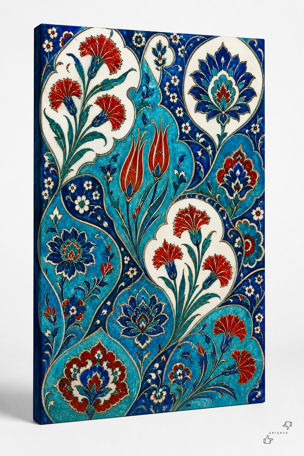 İznik Çini Deseni — Lale ve Karanfil 3