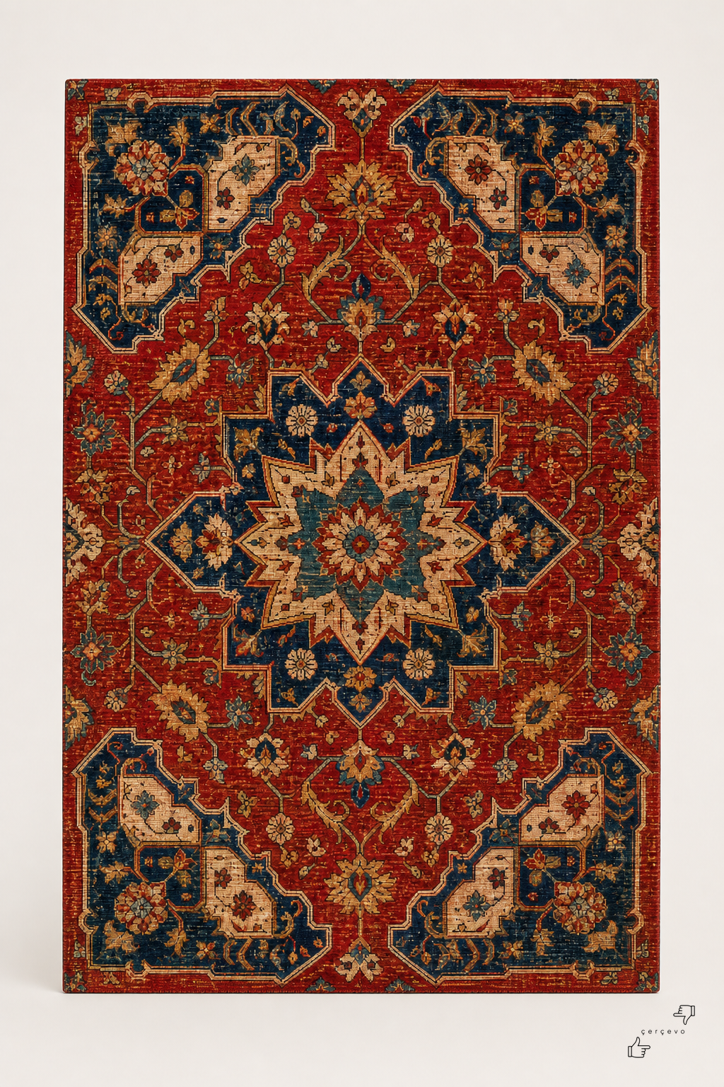 Uşak Halısı — Yıldız Madalyon Deseni 4
