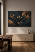 Kartal Silüeti — Geometrik Yorum Kanvas Tablo - 1