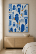 Mavi Şehir Kapı Deseni - 1