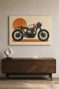 Klasik Cafe Racer — Grafik Poster Kanvas Tablo - 1
