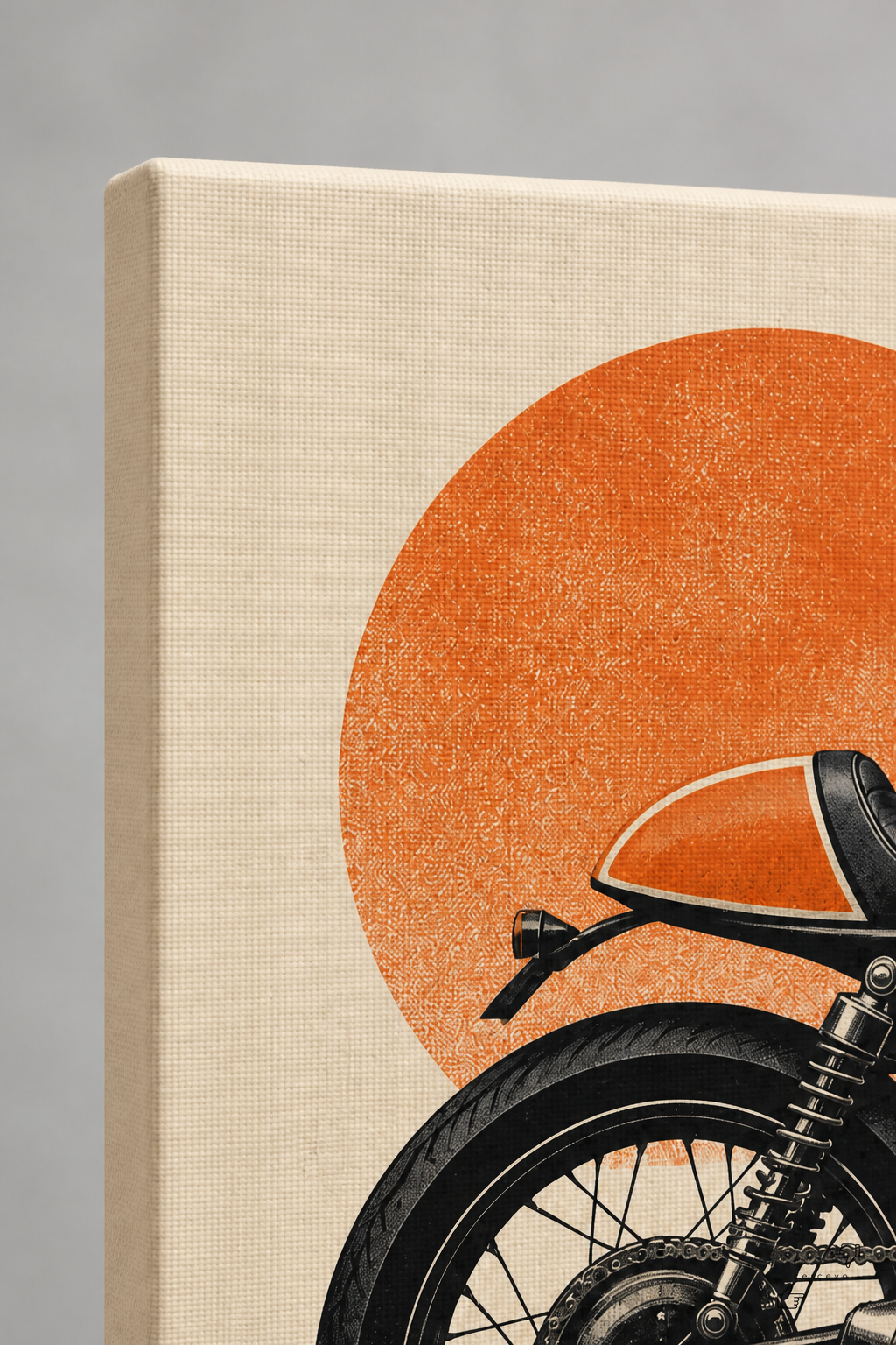Klasik Cafe Racer — Grafik Poster Kanvas Tablo - 5