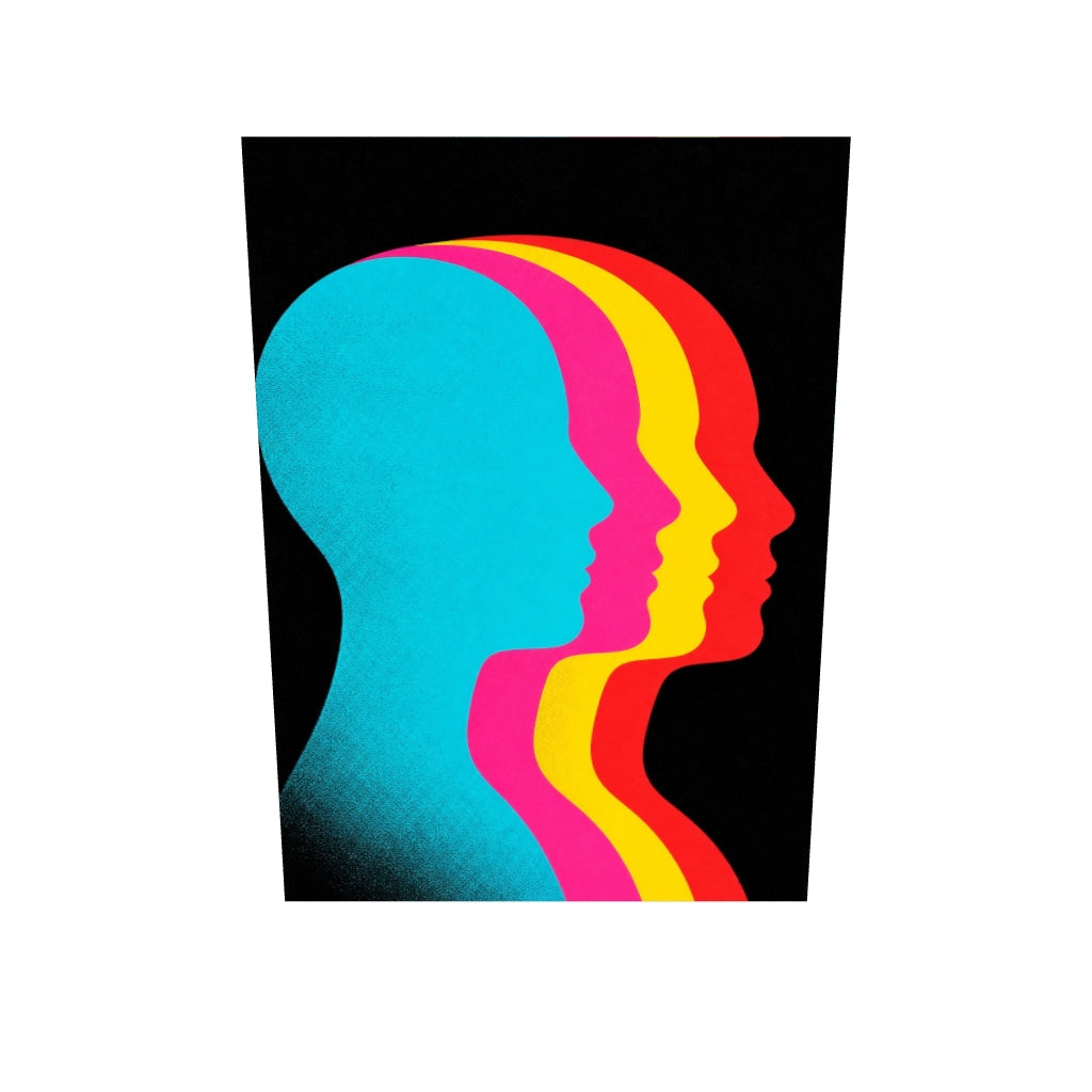Pop Art Jenerik Silüet Portre Kanvas Tablo — 3D onizleme