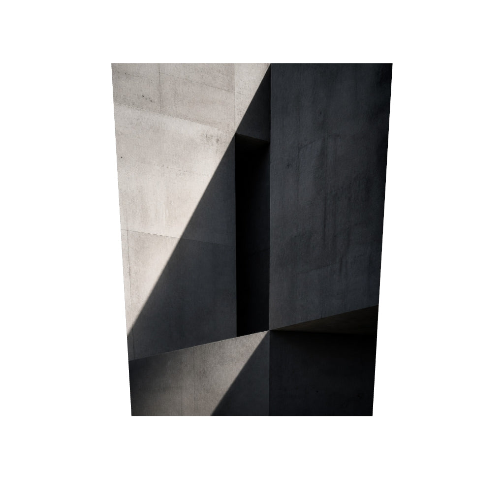 Brütalist Gölge Geometrisi Kanvas Tablo — 3D onizleme