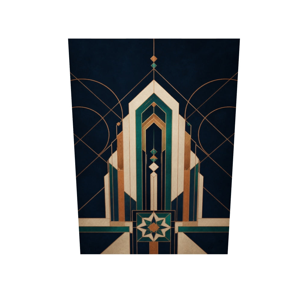 Geometrik Dua — Fütürist Anadolu Kanvas Tablo — 3D onizleme