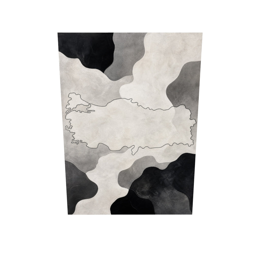 Türkiye Haritası — Minimalist Çizgi — Kanvas Tablo — 3D onizleme