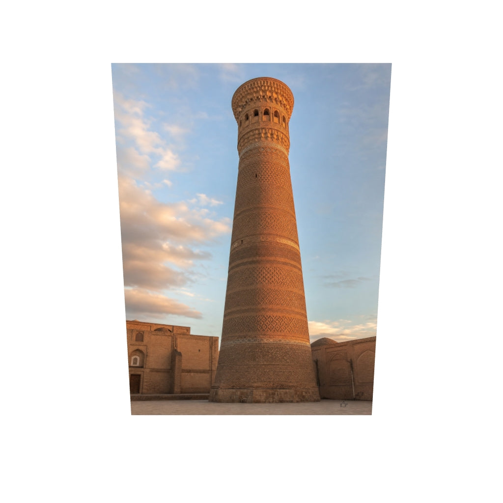 Buhara Minaresi — Alçak Açı Kanvas Tablo — 3D onizleme