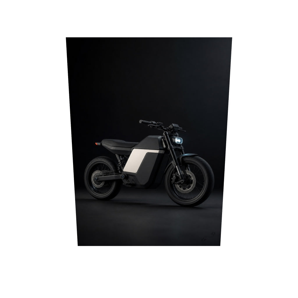 Elektrikli Modern Motosiklet — Minimalist Stüdyo Kanvas Tablo — 3D onizleme