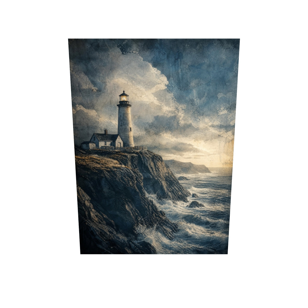 Deniz Feneri — Fırtına Öncesi — Kanvas Tablo — 3D onizleme