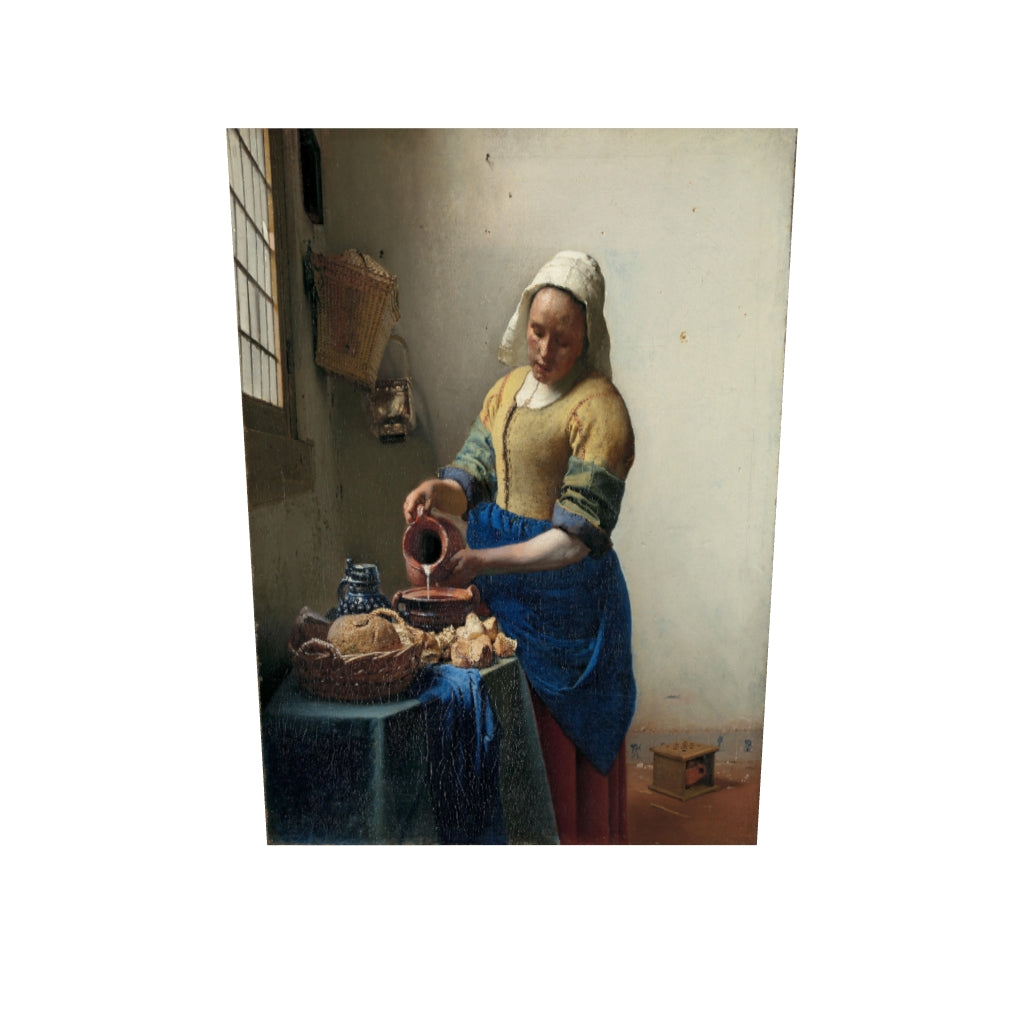 The Milkmaid — Vermeer Kanvas Tablo — 3D onizleme