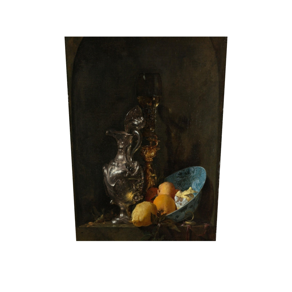 Still Life with a Silver Jug — Kalf Kanvas Tablo — 3D onizleme