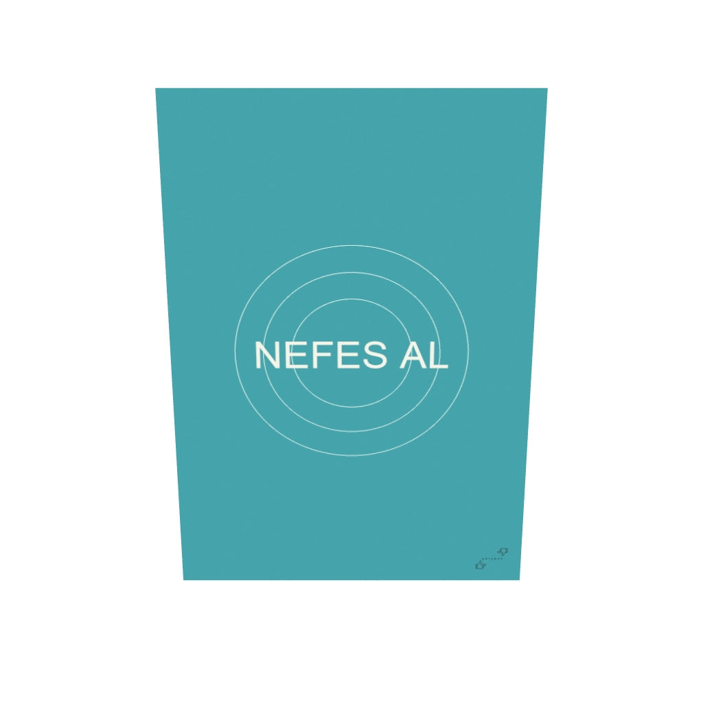 "Nefes Al" — Minimalist Tipografi Kanvas Tablo — 3D onizleme