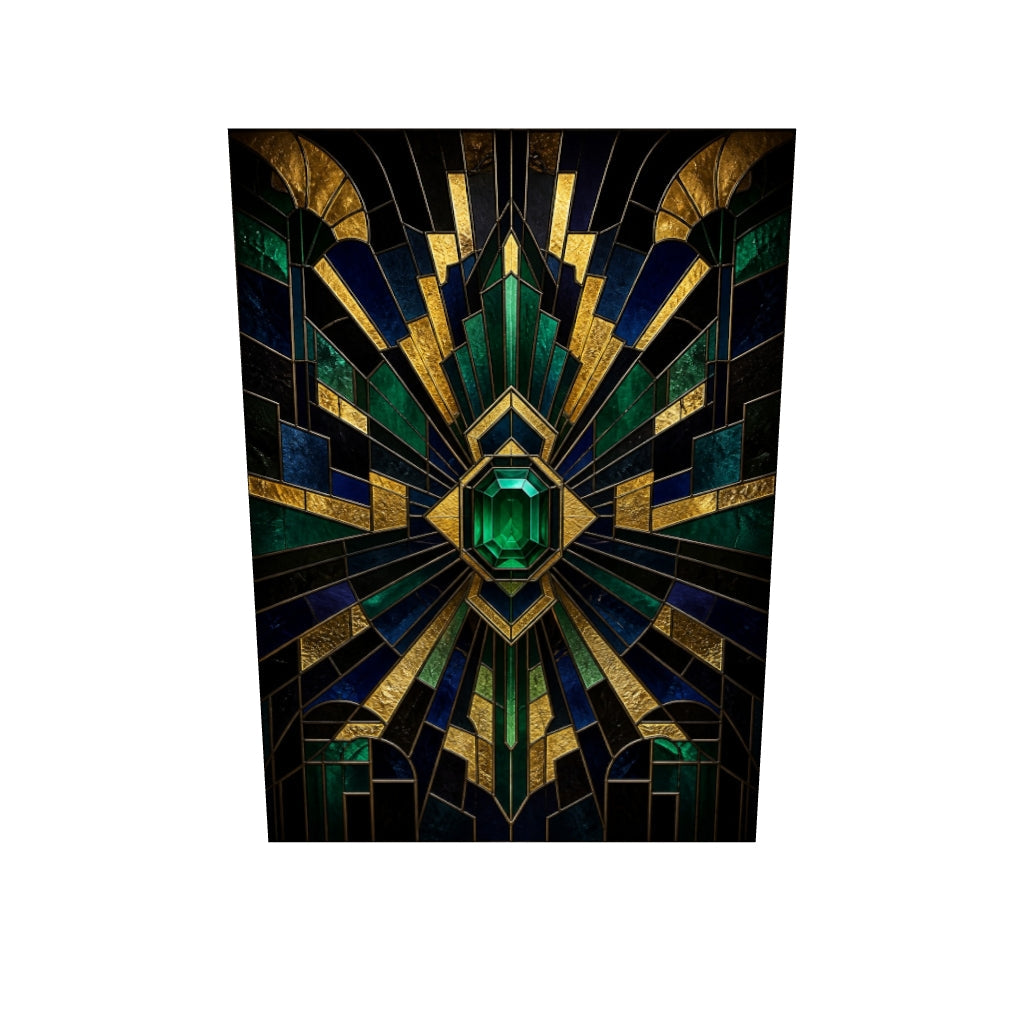 Art Deco Gece — Cam Tablo — 3D onizleme