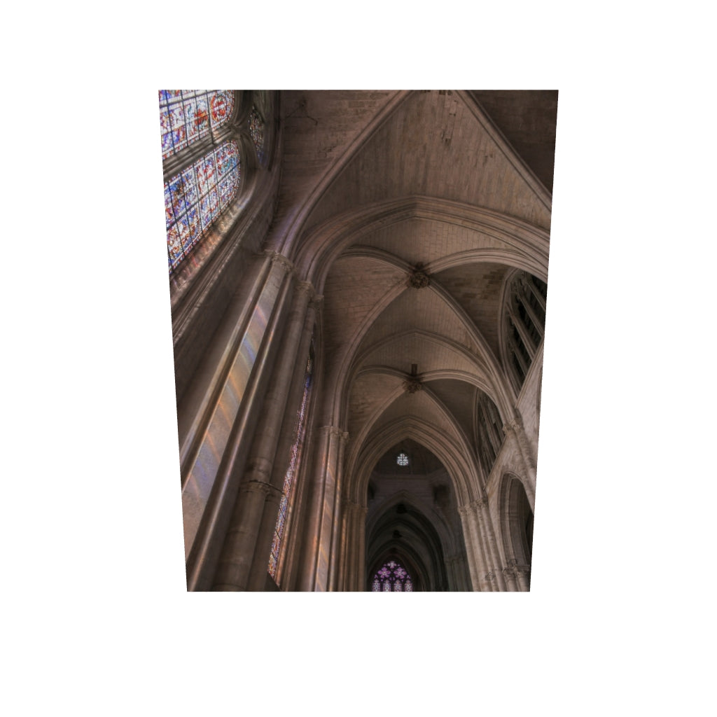 Gotik Katedral — İç Mekan Işık Oyunu Kanvas Tablo — 3D onizleme