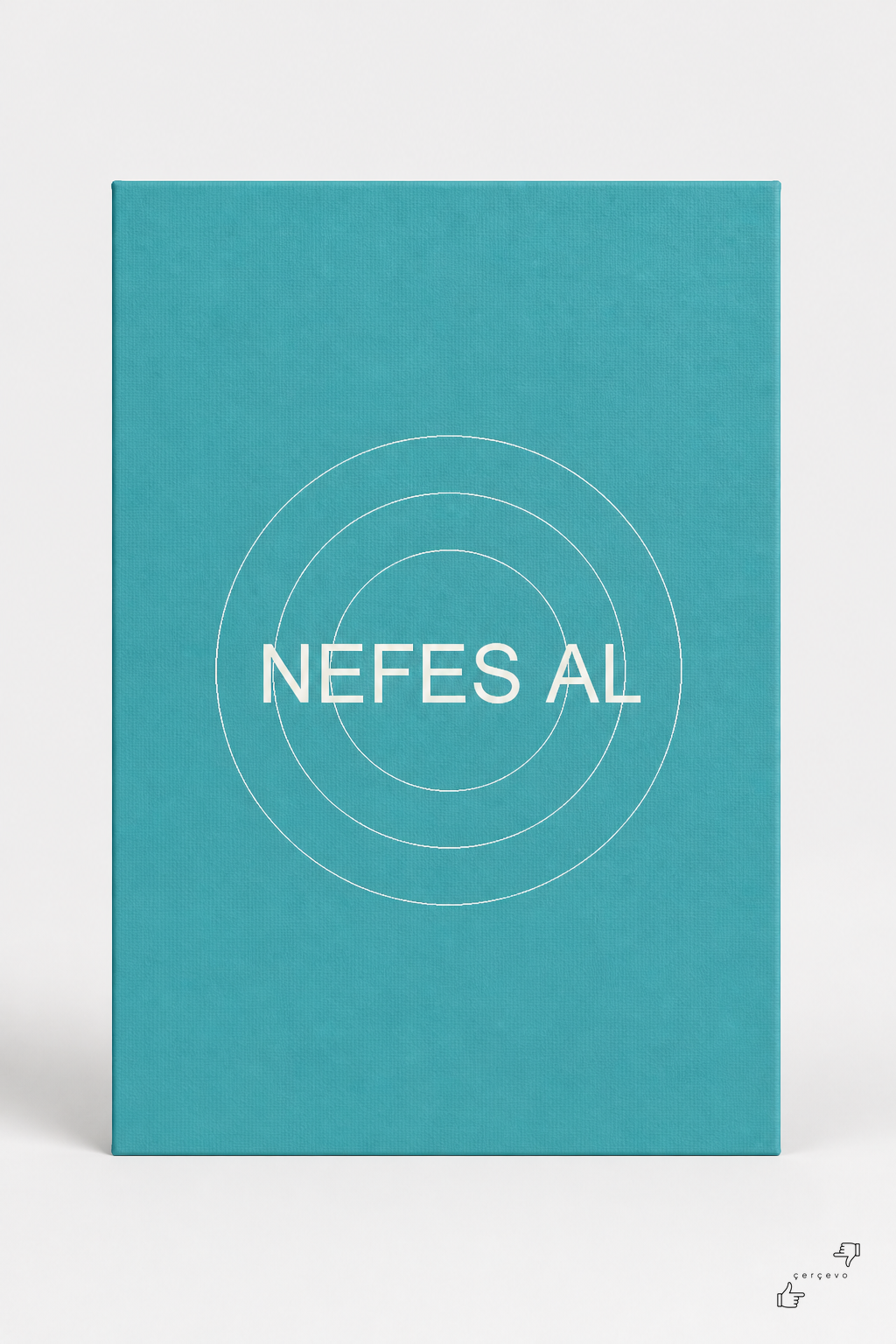 "Nefes Al" — Minimalist Tipografi Kanvas Tablo