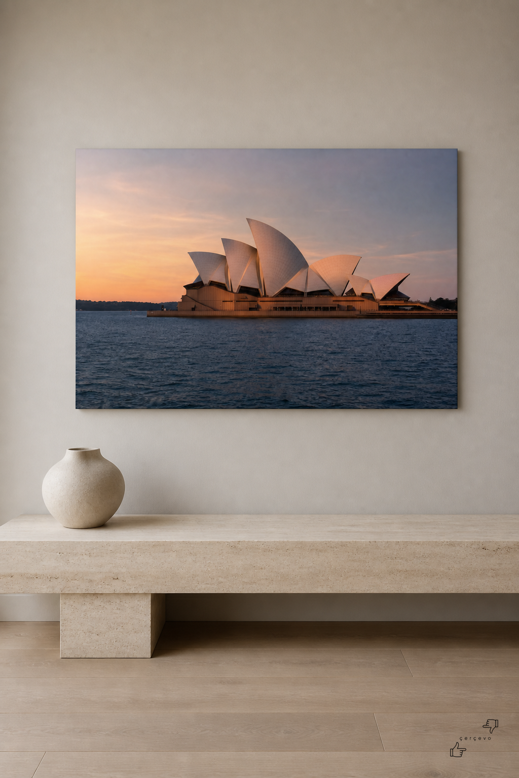 Sydney Opera Binası — Gün Batımı Kanvas Tablo - 1